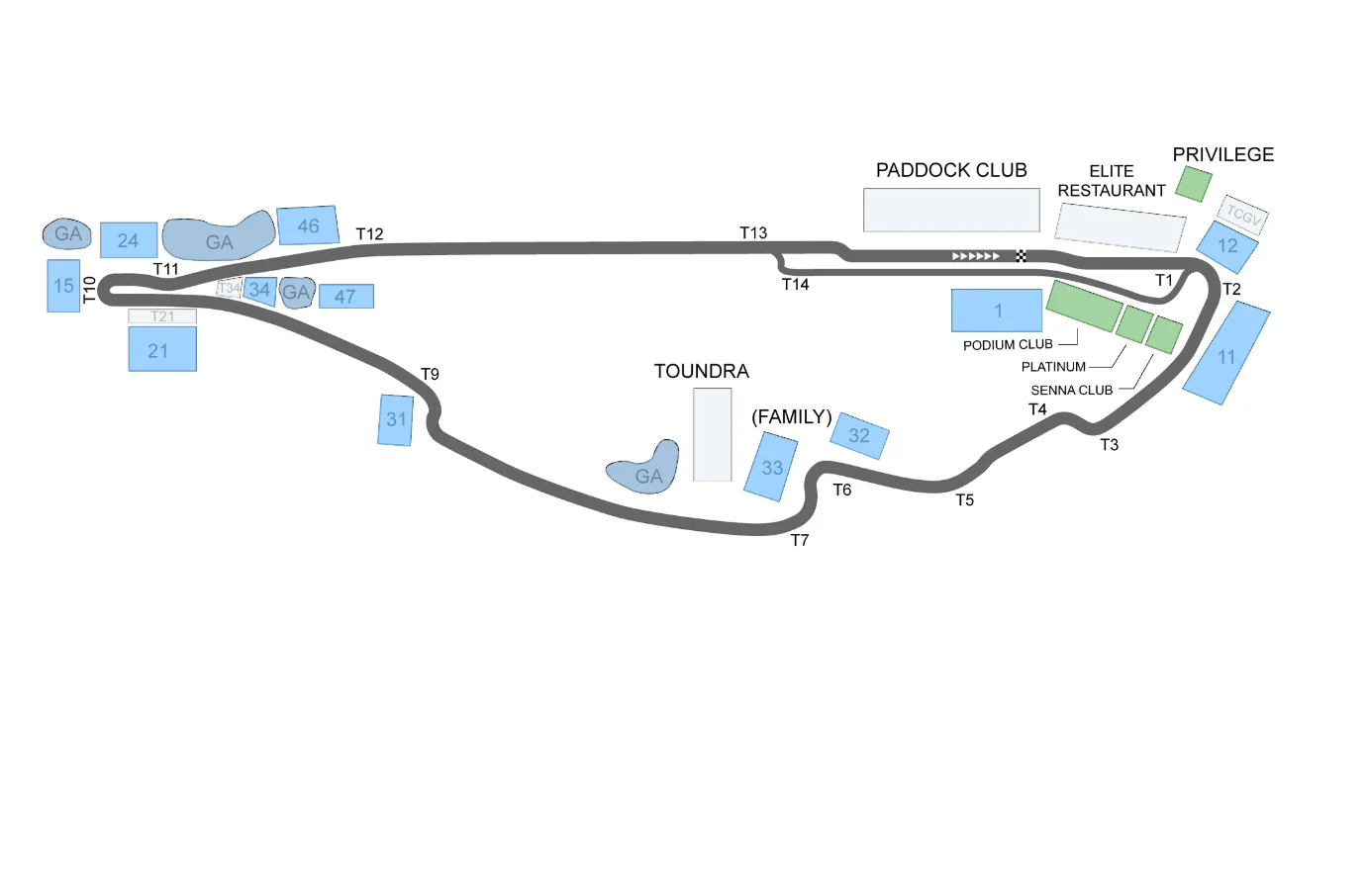 Circuit Gilles Villeneuve Seating Plan