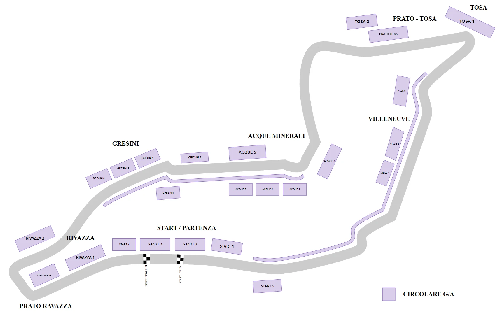 Imola Circuit Seating Plan