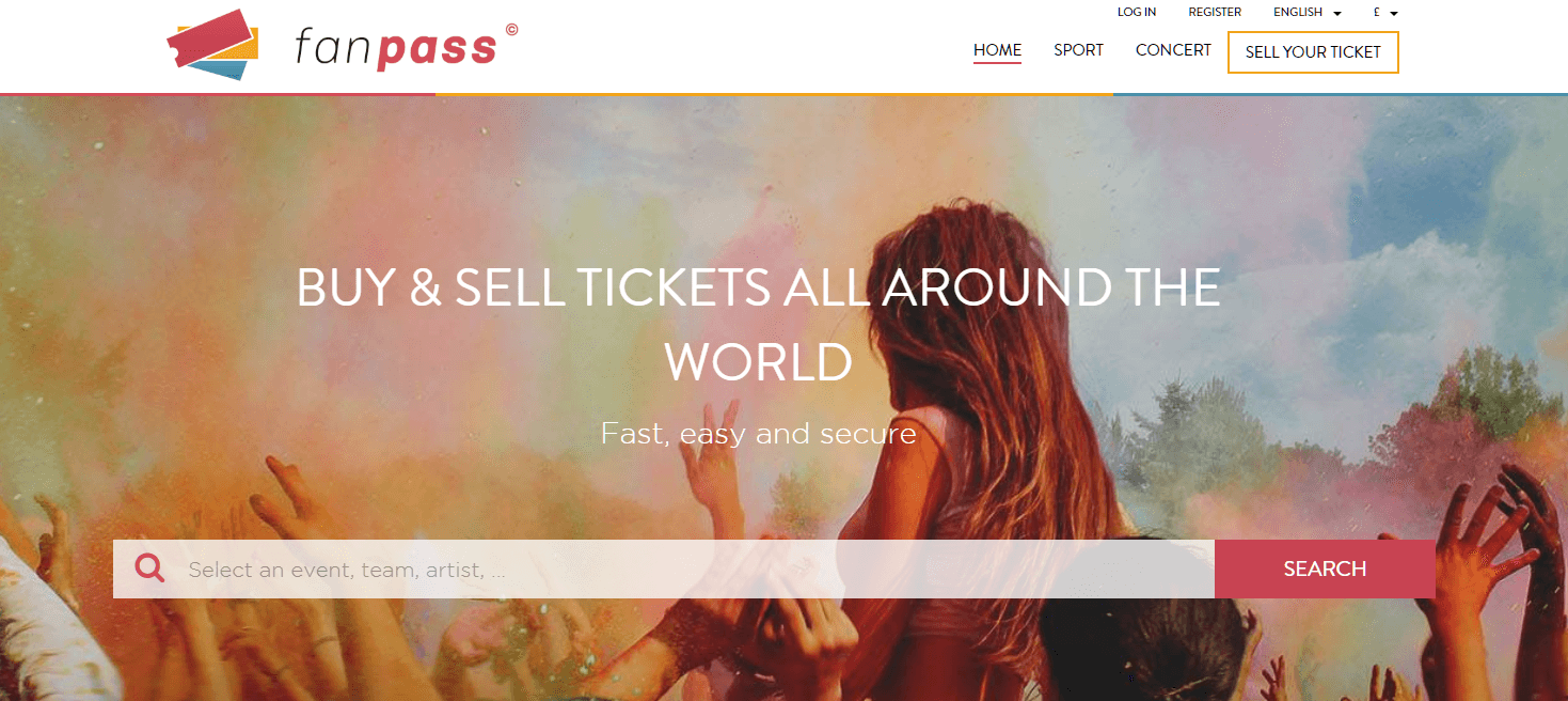 fanpass homepage screenshot