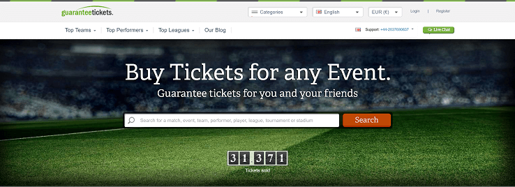 guaranteetickets homepage