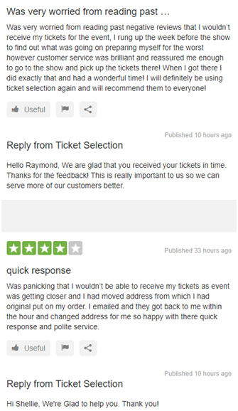 ticket-selection reviews @ trustpilot