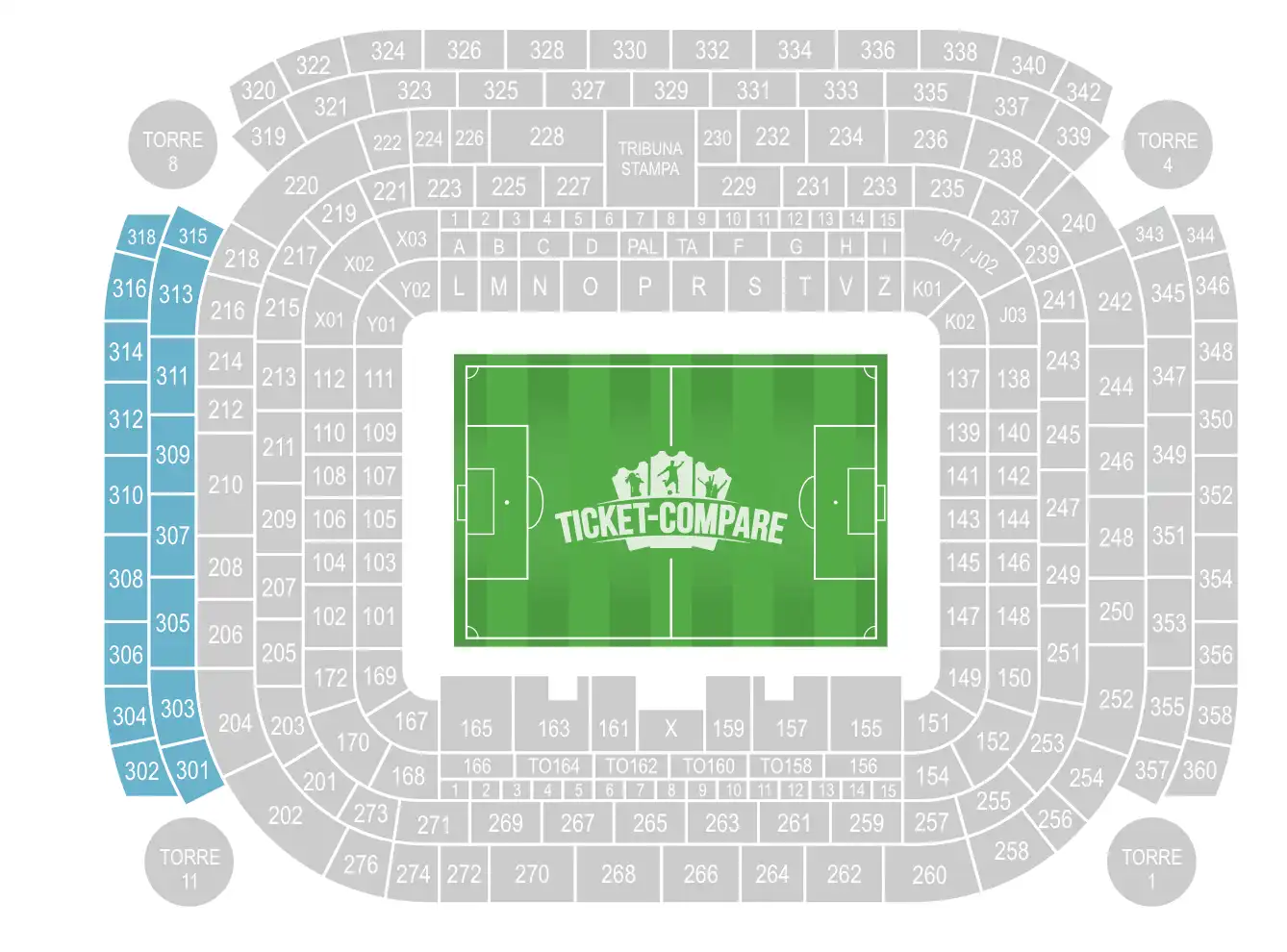 Away Section at the San Siro