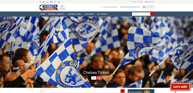 ticket4football homepage