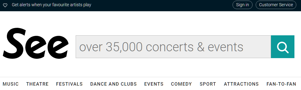 SeeTickets Search