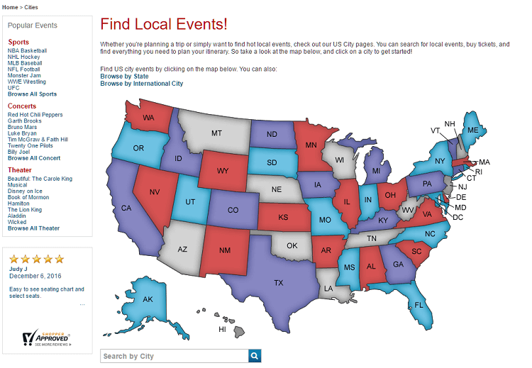 ticketnetwork event search