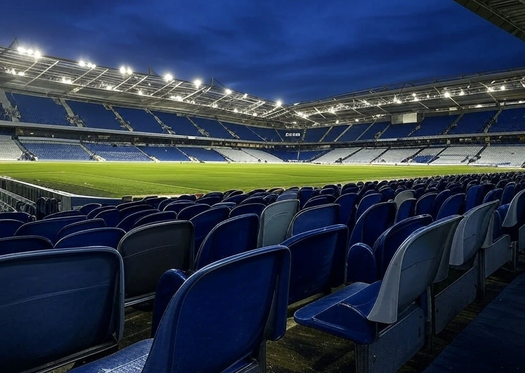 Amex stadium with empty seats illustration