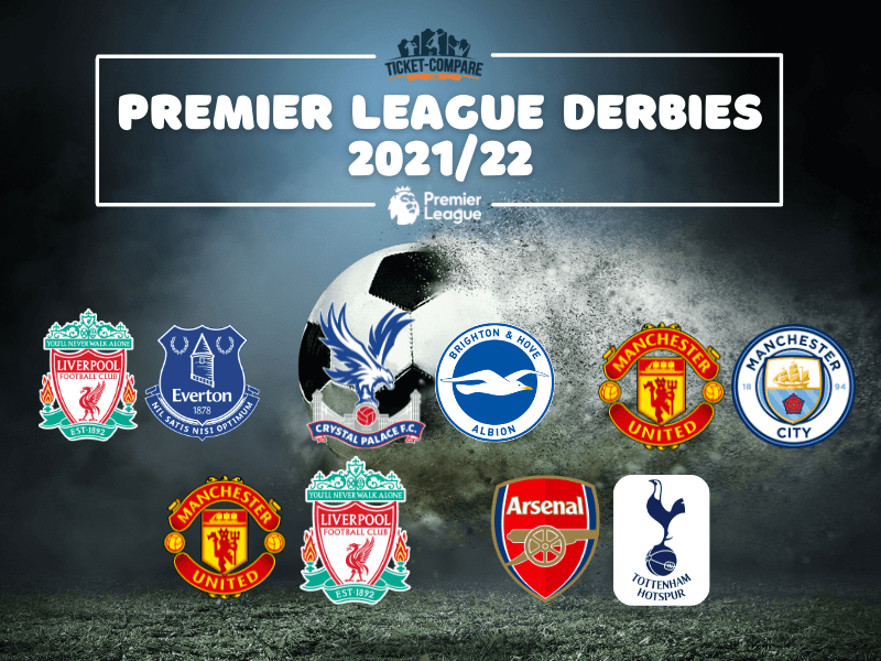 premier league football club badges representing all of the premier league derbies this year