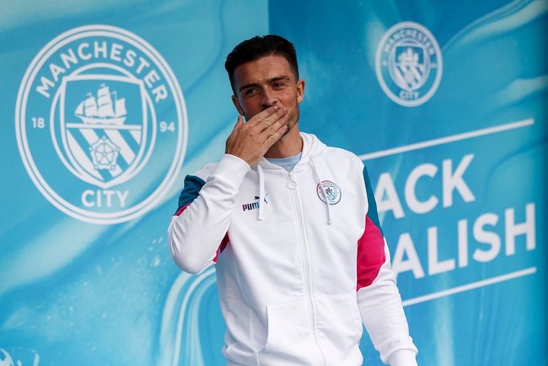 Jack Grealish blowing a kiss to the cameras