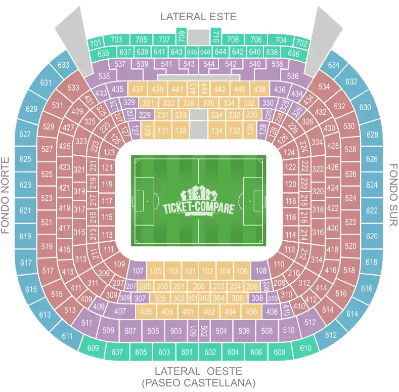 Santiago Bernabeu Seating Plan