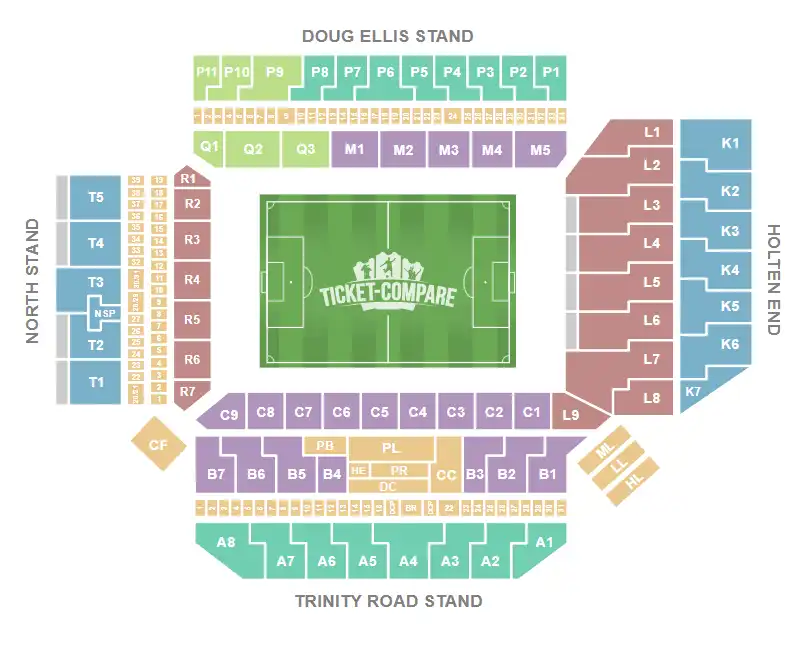 villa park seating plan