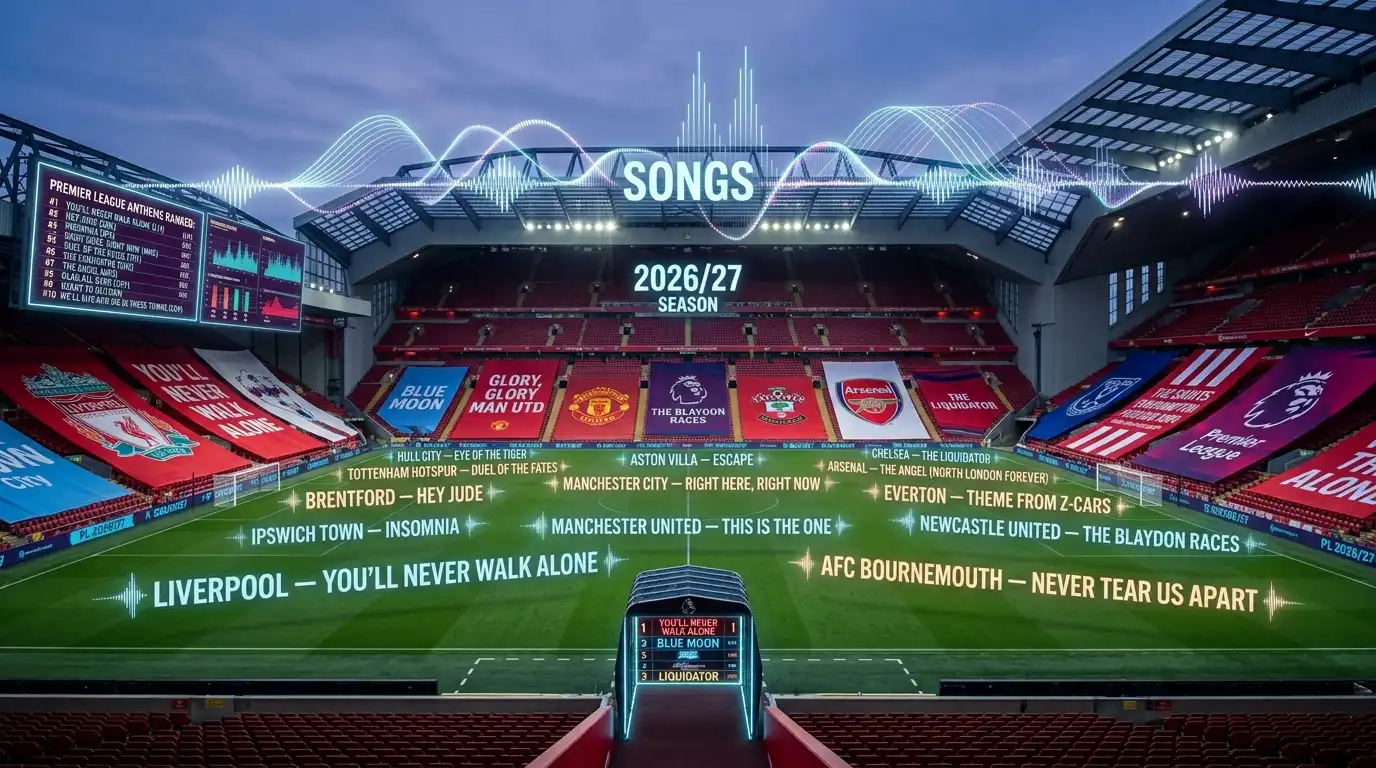Top 20 Premier League Walkout Songs Ranked for 2026/27 background image