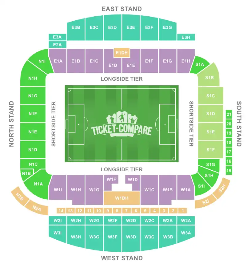 Amex stadium seating plan