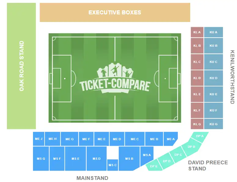 Kenilworth Road Stadium Seating Plan