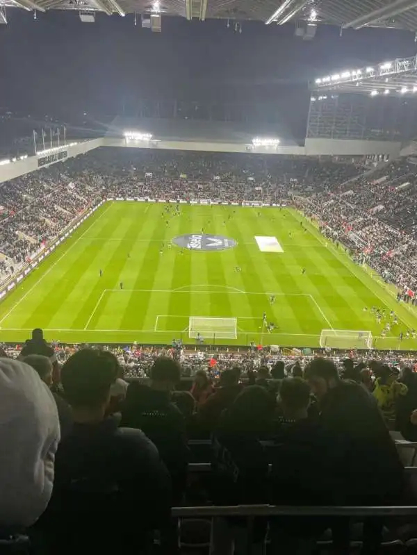 Leazes Stand - Section L7K - provides an aerial view of the pitch and a fantastic atmosphere.