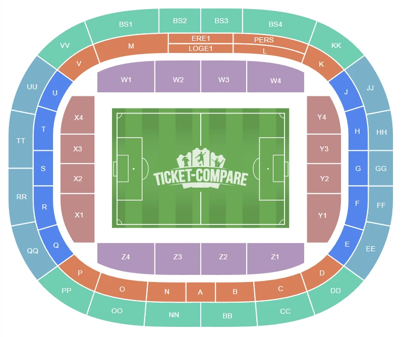 Stadion Feijenoord Seating Plan