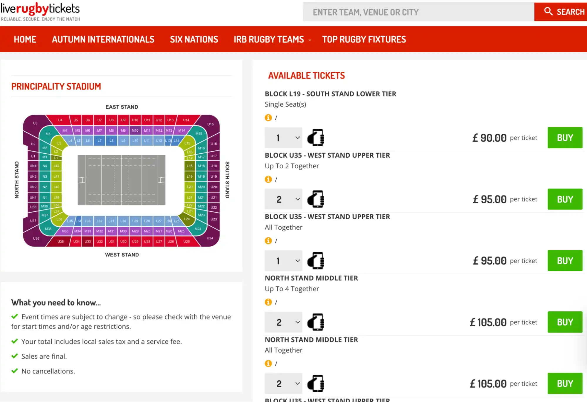 screenshot of seating plan with seats multiple people sitting together