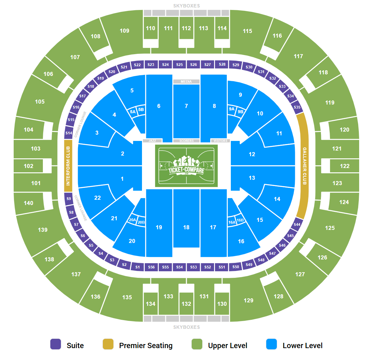 Delta Center - UT Seating Plan