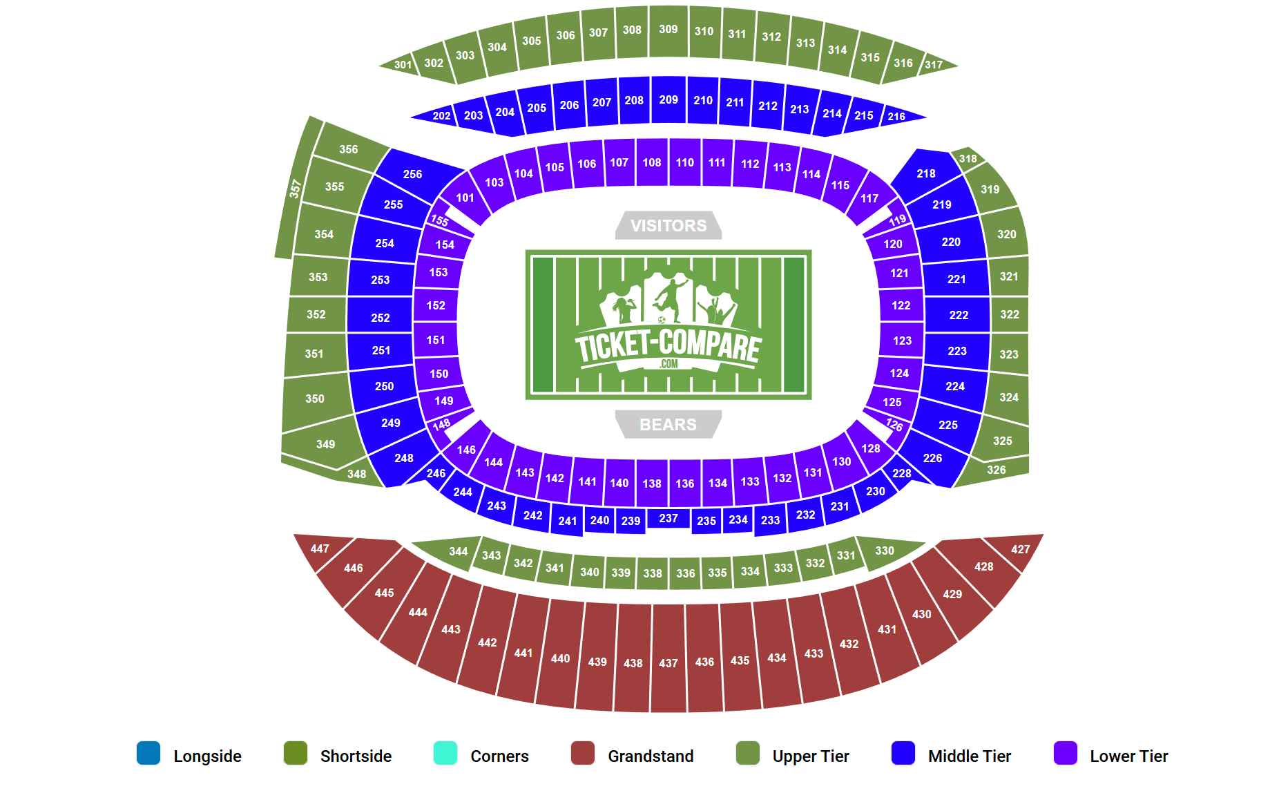 Soldier Field Stadium Seating Plan
