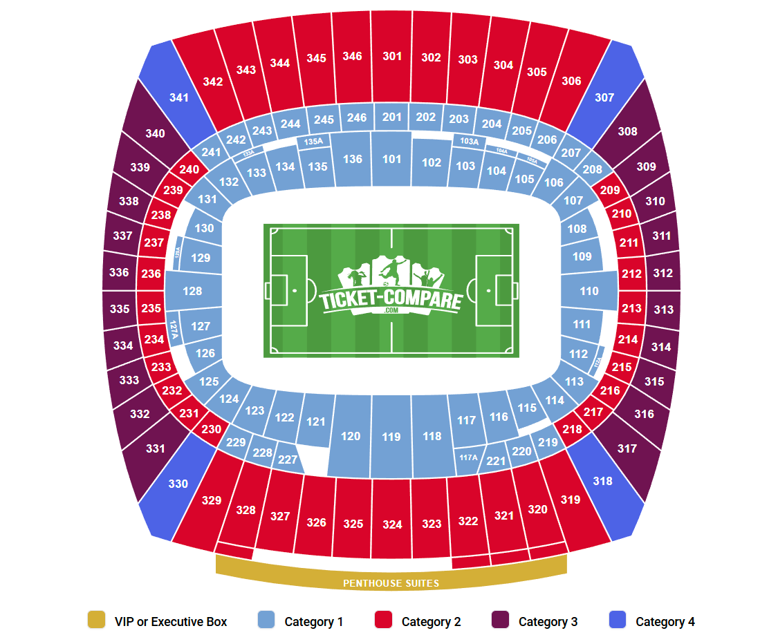 GEHA Field at Arrowhead Stadium Seating Plan