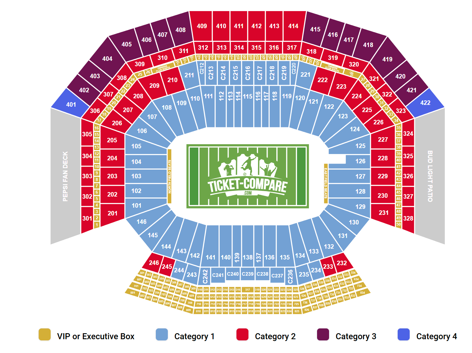 Levi's Stadium Seating Plan