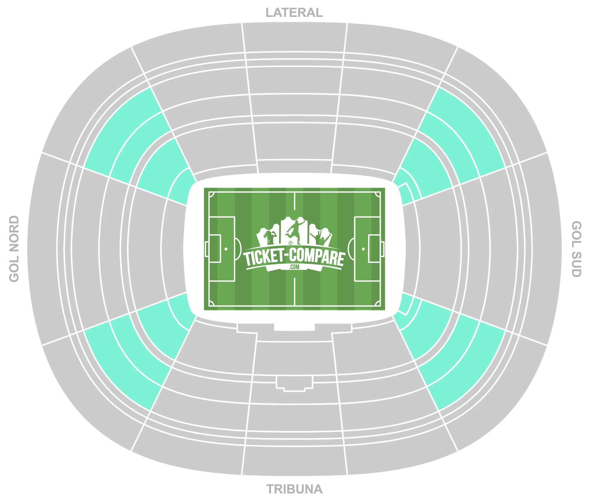 Screenshot of Camp Nou Seating Plan with Corners highlighted