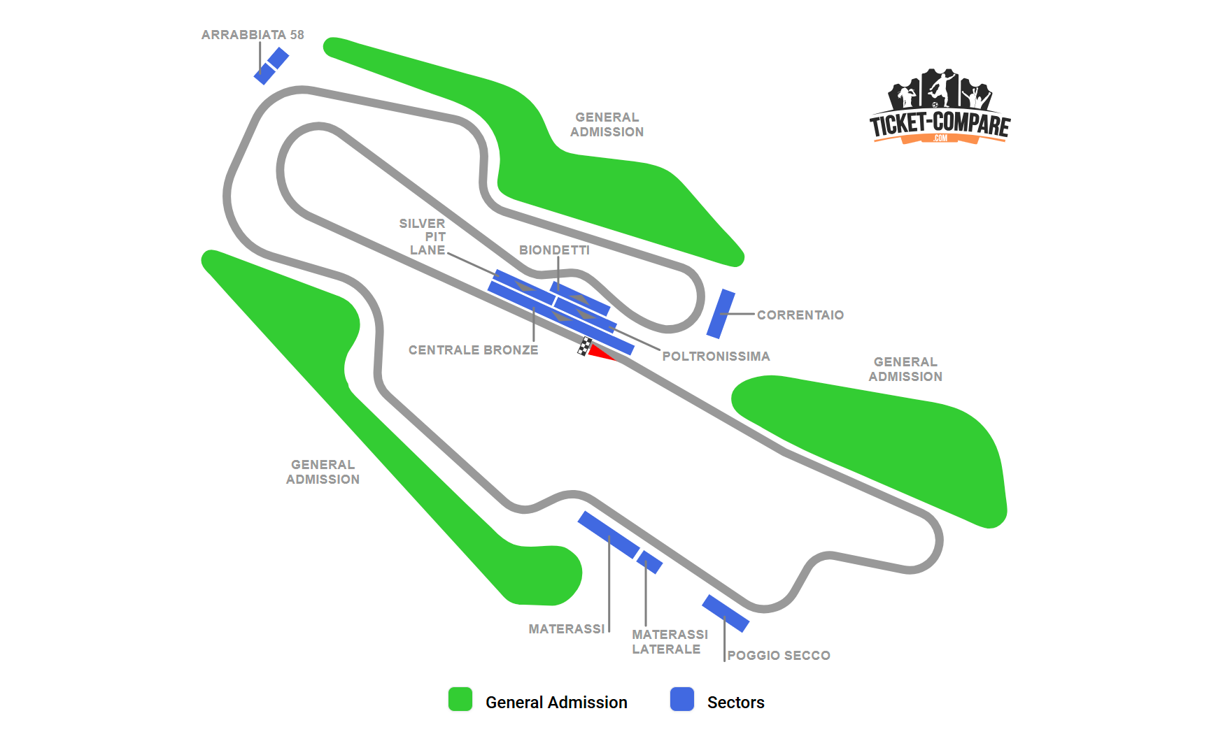 Autodromo Internazionale del Mugello Seating Plan
